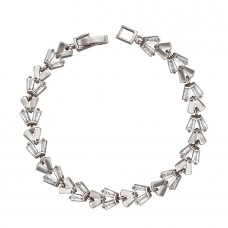 Eleganta rokassprādze ar caurspīdīgu cirkonu